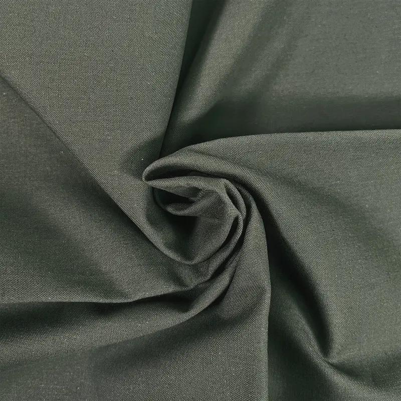 Premium Organic Cotton Solid Fabric, Charcoal 1