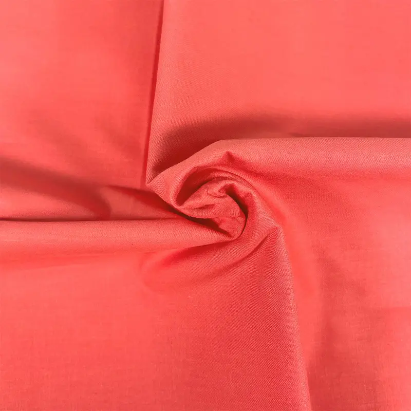 Premium Organic Cotton Solid Fabric, Coral 1
