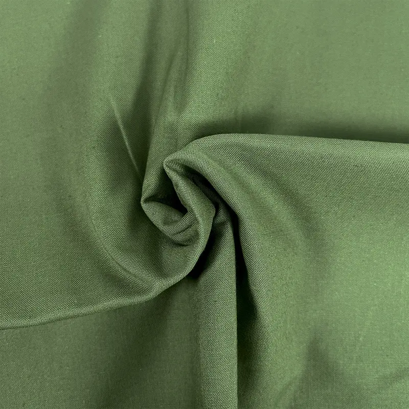Premium Organic Cotton Solid Fabric, Dark Olive 1