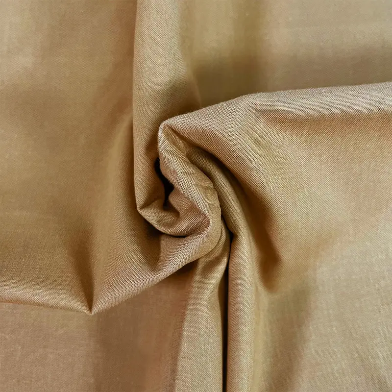 Premium Organic Cotton Solid Fabric, Light Brown 1