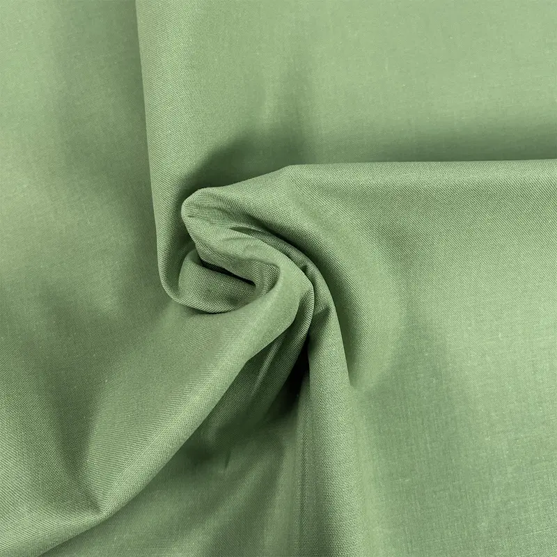 Premium Organic Cotton Solid Fabric, Light Olive 1