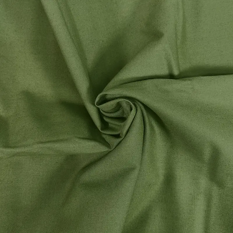 Premium Organic Cotton Solid Fabric, Moss 1