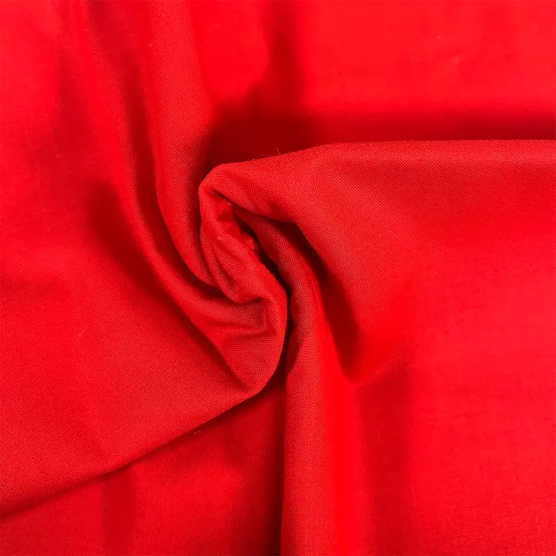 Premium Organic Cotton Solid Fabric, Red 1