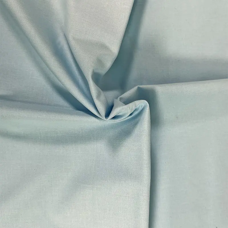 Premium Organic Cotton Solid Fabric, Sky Blue 1