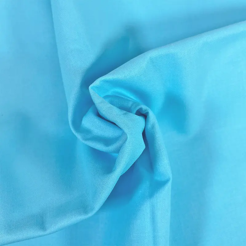 Premium Organic Cotton Solid Fabric, Turquoise 1