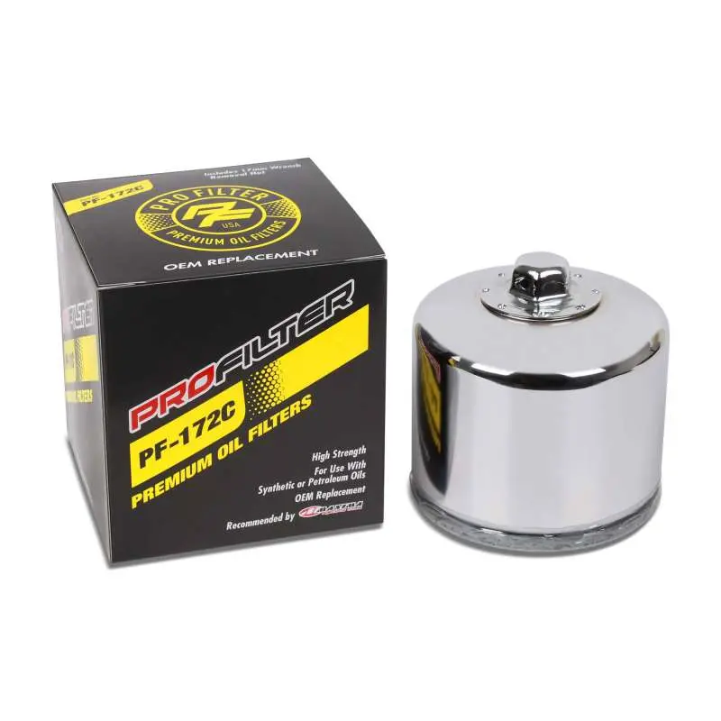 Profilter Harley Spin-On Chrome Various Performance Oil Filter 1