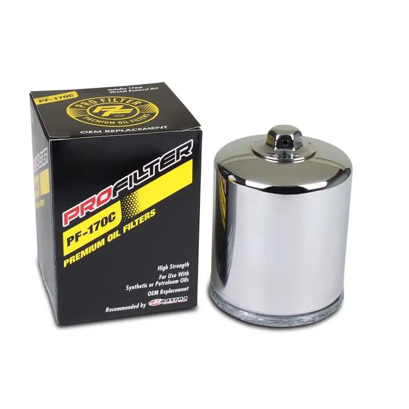 Profilter Harley Spin-On Chrome Various Performance Oil Filter 1