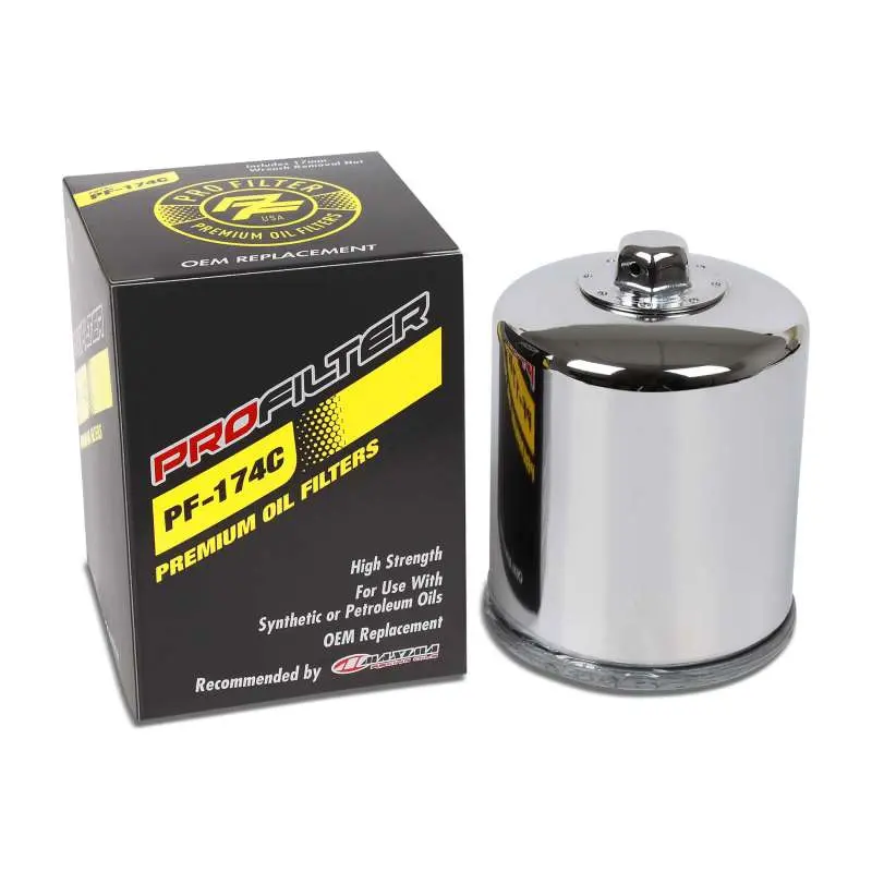 Profilter Harley Spin-On Chrome Various Performance Oil Filter 1