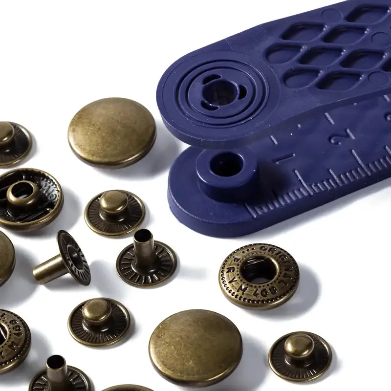 Prym 390299 Pk Of 10 Antique Brass Press Fasteners 15Mm Medium 2