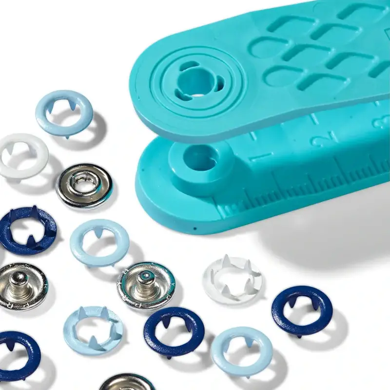 Prym 390702 Pack Of 21 Blue Jersey Press Fasteners 8Mm 2