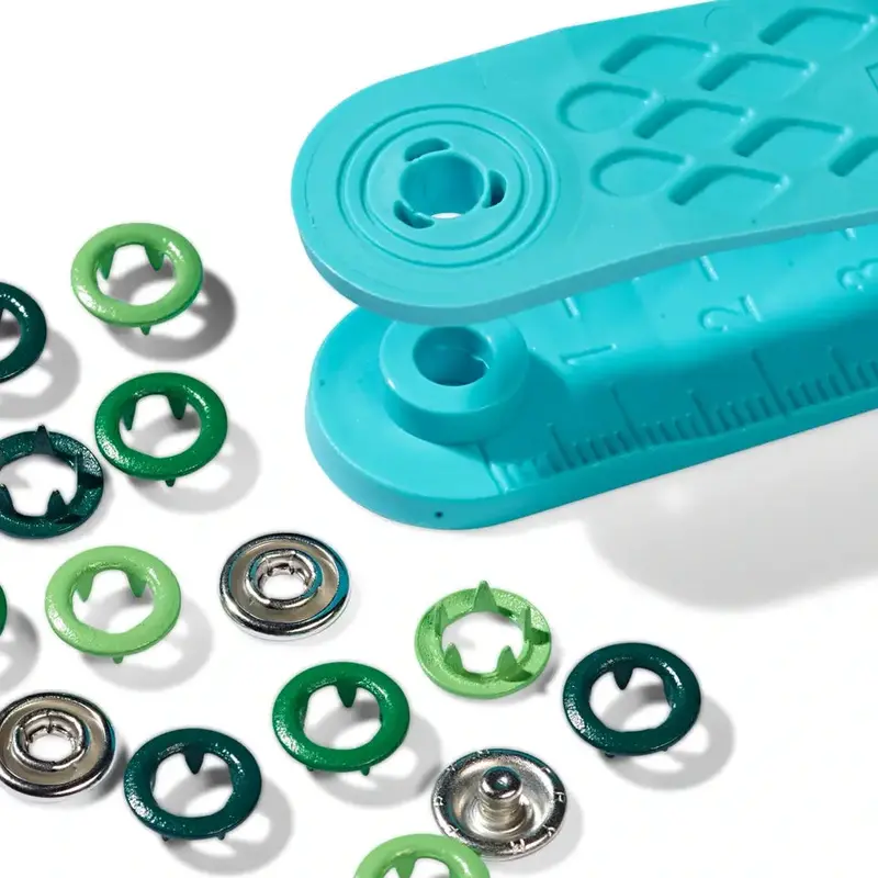 Prym 390703 Pack Of 21 Green Jersey Press Fasteners 8Mm 2
