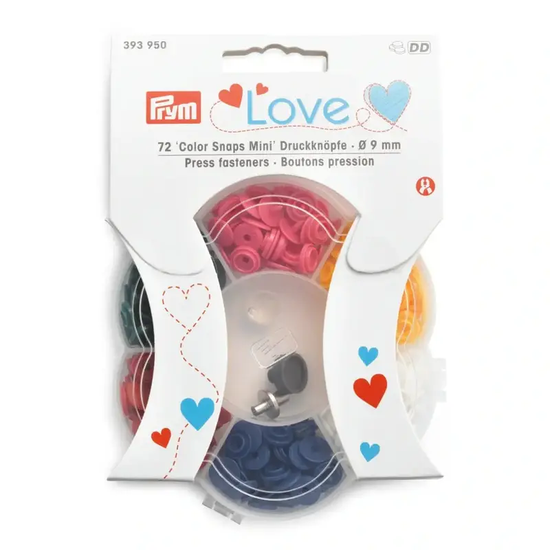 Prym 393950 Colour Snap Fasteners Mini Set With Box 1