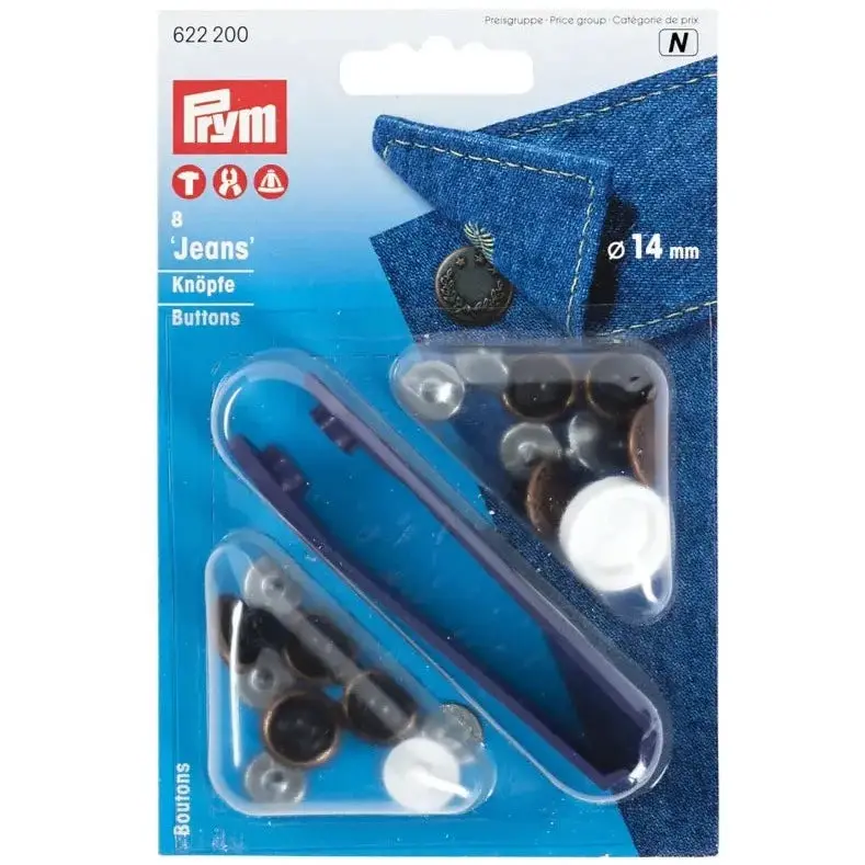 Prym Antique Copper Jeans Buttons 1