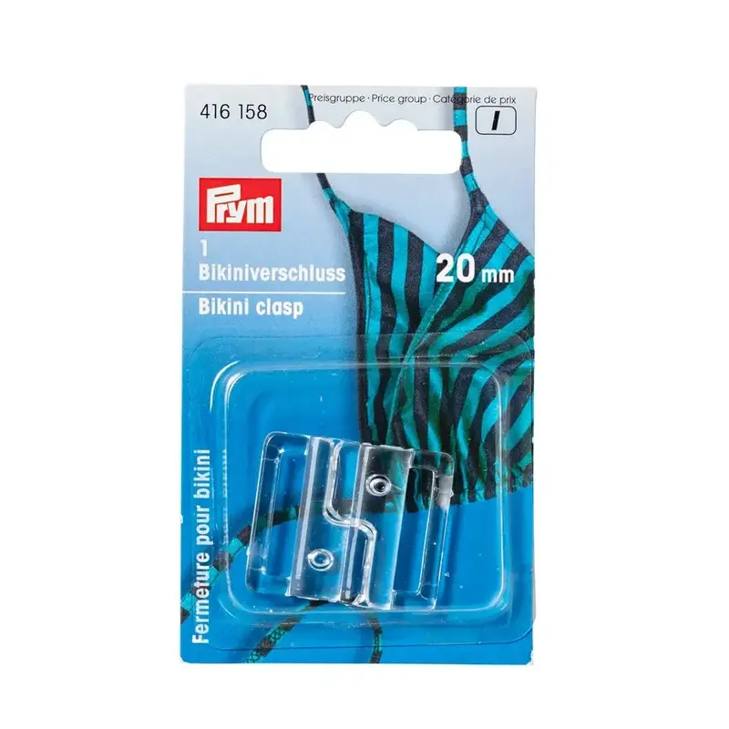Prym Bikini Clasp | Transparent Plastic 1