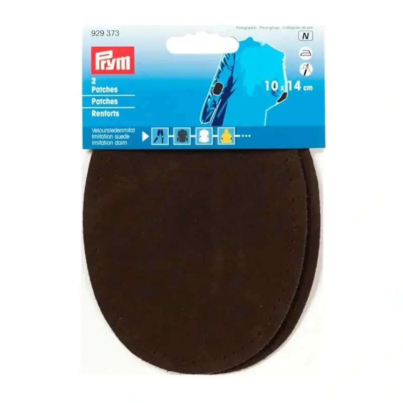 Prym Brown Elbow Patches Imitation Suede 1