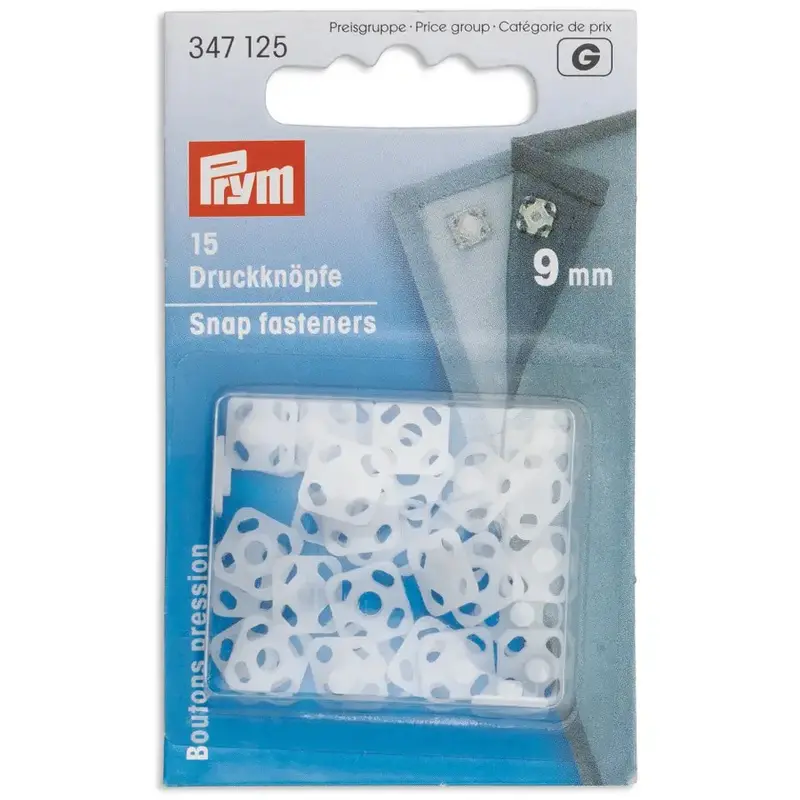 Prym Clear Plastic Press Studs, Sew-On Type 4
