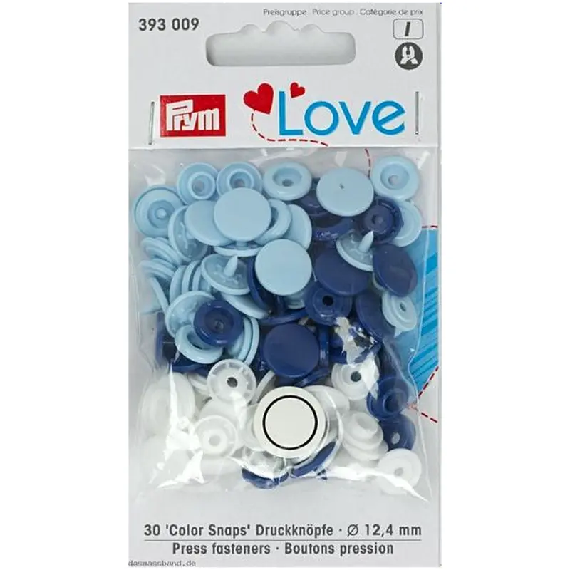 Prym Colour Snaps - Blue / White / Light Blue 1