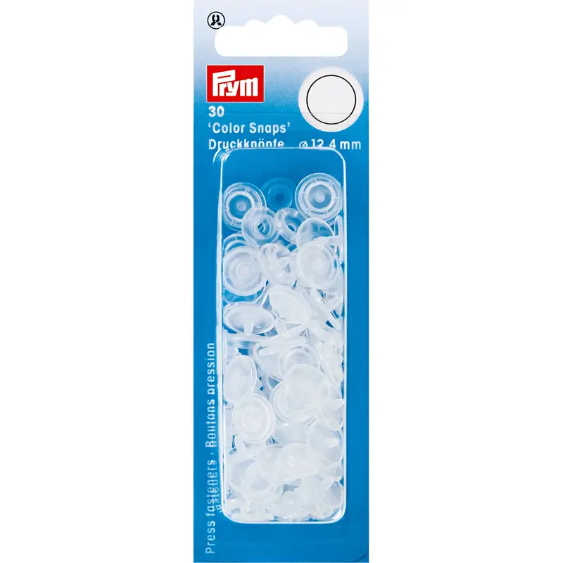 Prym Colour Snaps - Clear Shiny 1