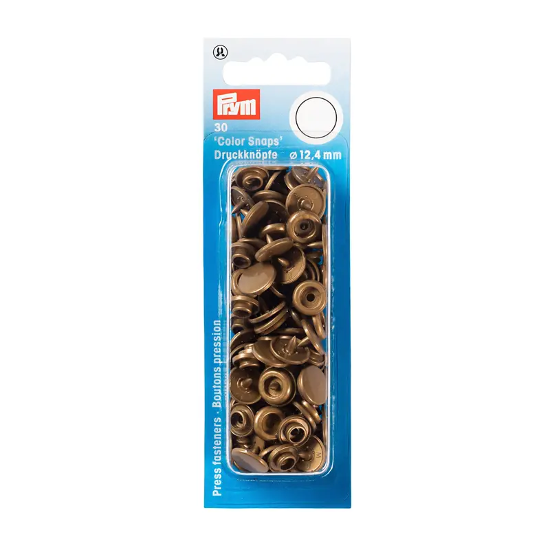 Prym Colour Snaps, Gold In Packs Of 30 1