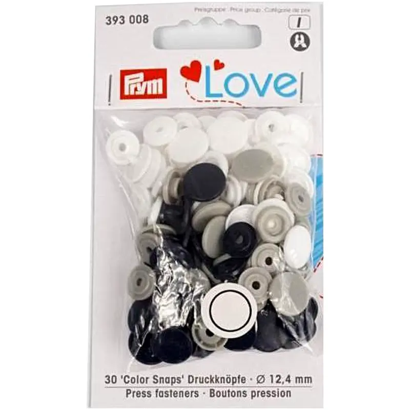 Prym Colour Snaps - Navy / Grey / White 1