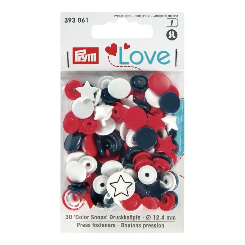 Prym Colour Snaps - Stars Packs Of 30 1