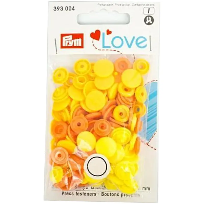 Prym Colour Snaps - Sunflower / Canary / Orange 1