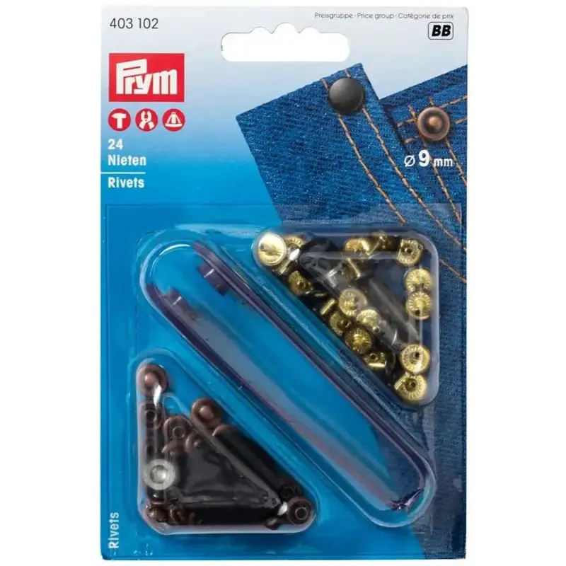 Prym Copper Jeans Rivets 9Mm 1