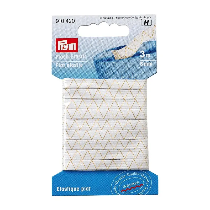 Prym Flat Elastic - White 1
