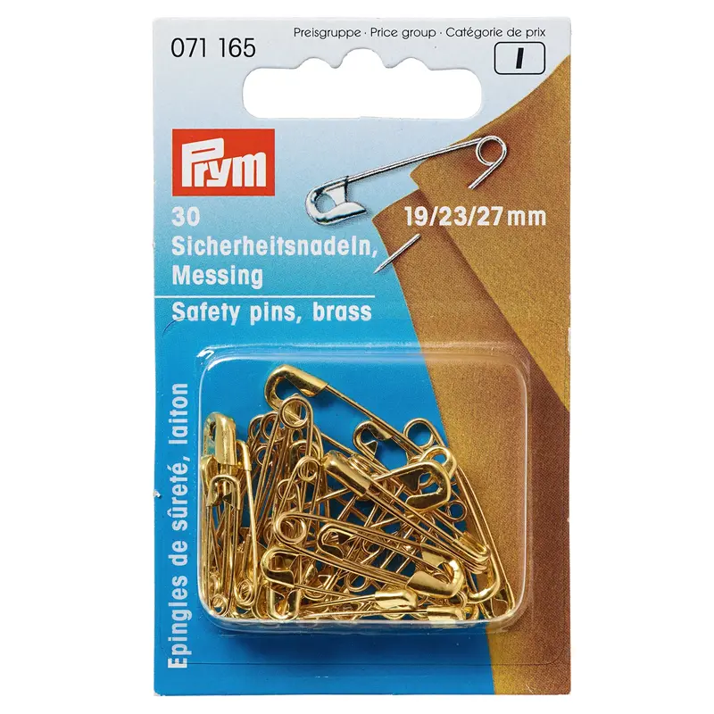 Prym Gold Safety Pins Assorted Sizes | Pack Of 30 1
