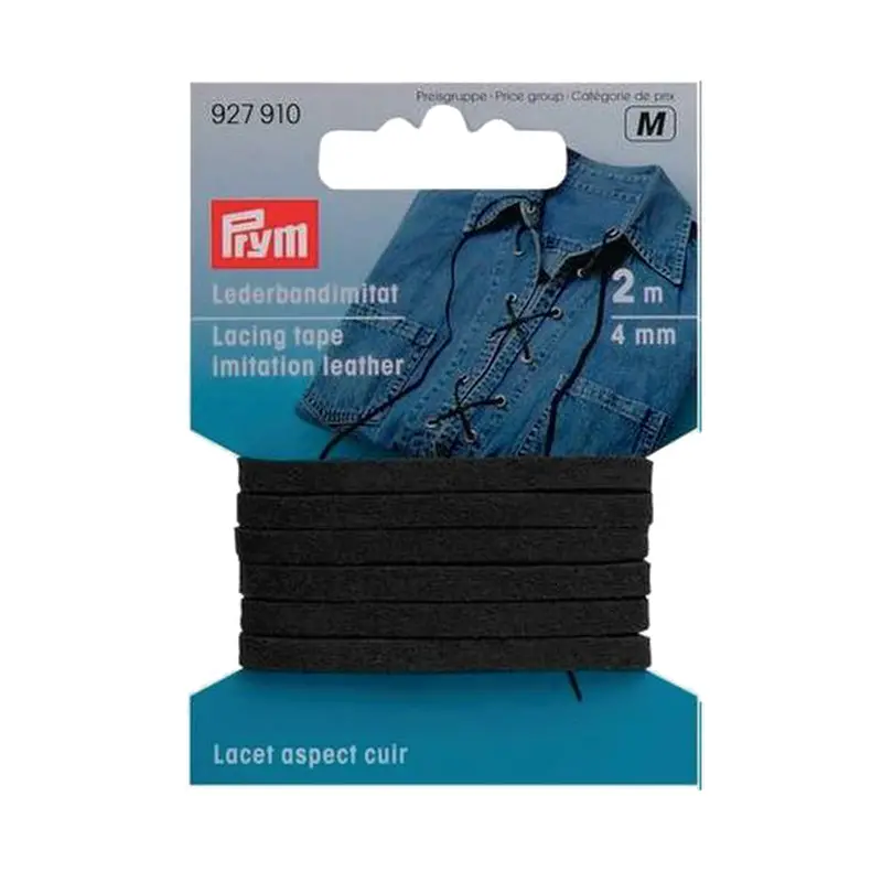 Prym Lacing Tape Black 2M Pack 1