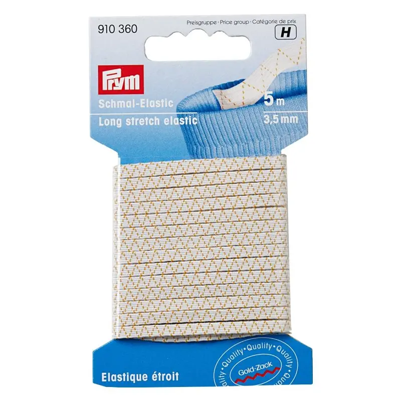 Prym Long Stretch Elastic - White 1