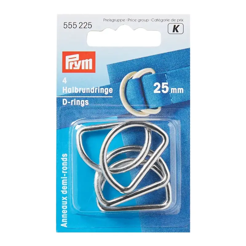 Prym Metal D Rings In Silver Colour 2