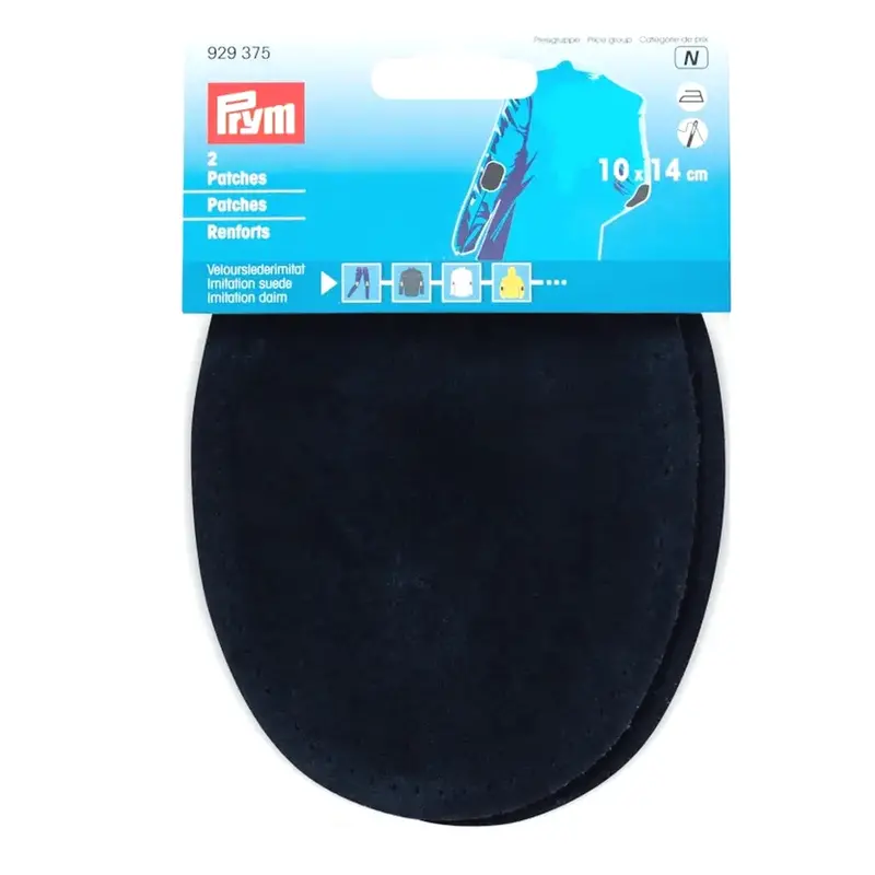 Prym Navy Elbow Patches Imitation Suede 1