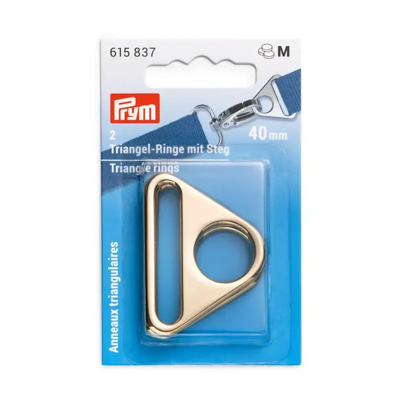 Prym New Gold Triangle Loops For Bag Straps 1