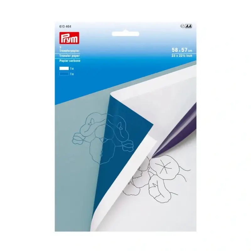 Prym Pack Of Transfer Paper - Blue And Grey 1