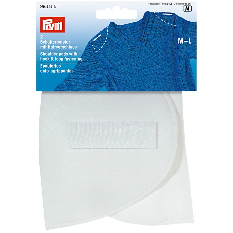 Prym Set In Shoulder Pads Hook And Loop Type 3