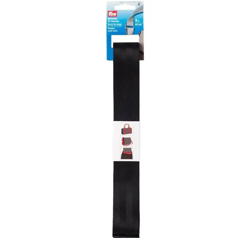 Prym Smooth Strapping / Webbing For Bags - 3M | Black 1