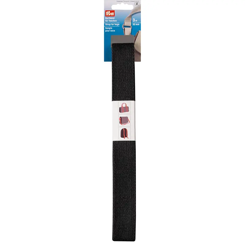 Prym Strapping Webbing For Bags 3M In Black 1