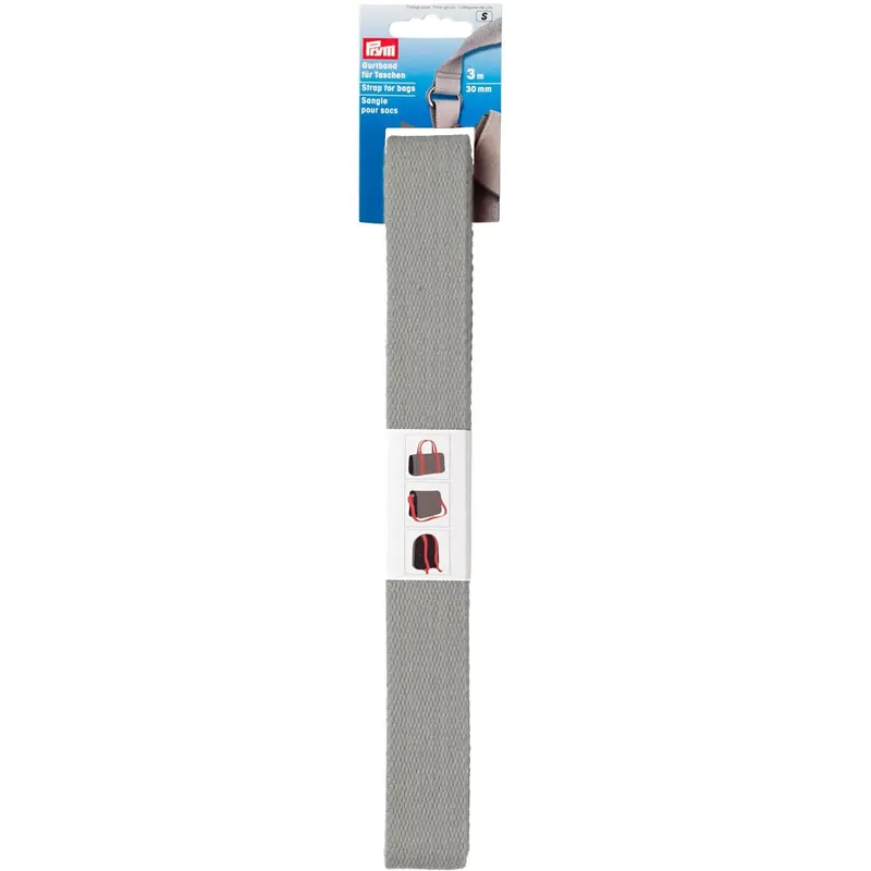 Prym Strapping Webbing For Bags 3M In Light Grey 1