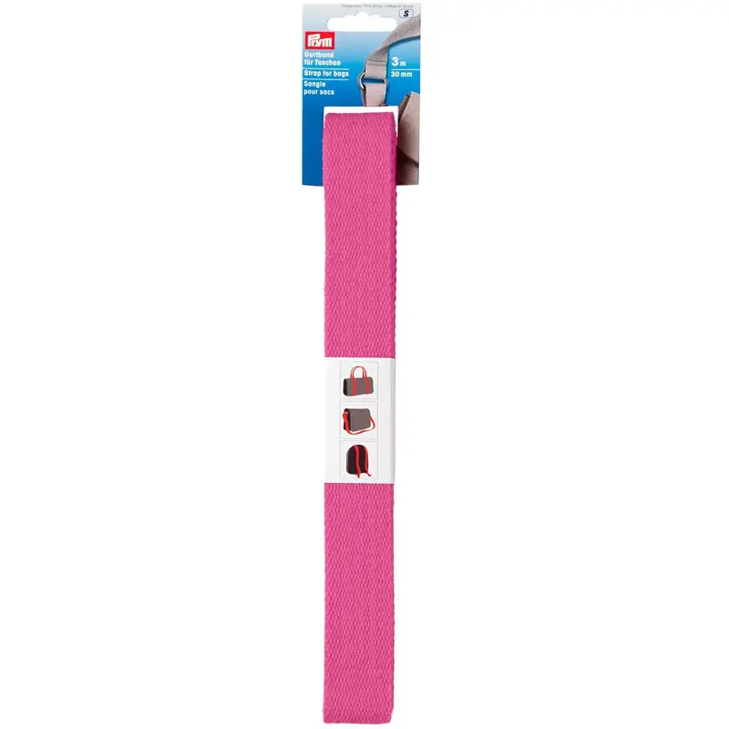 Prym Strapping Webbing For Bags 3M In Pink 1