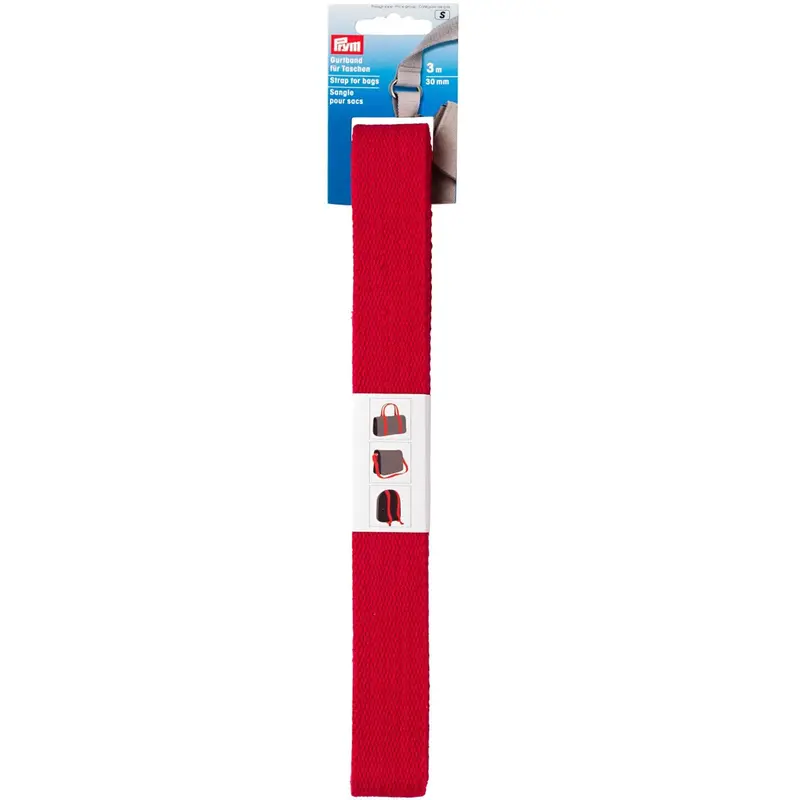 Prym Strapping Webbing For Bags 3M In Red 1