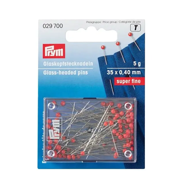 Prym Super Fine Glass-Headed Pins | 100 Pack 1