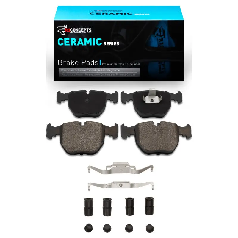 R1 00-03 Bmw 540I Front Ceramic Pads & Hardware Kit 1