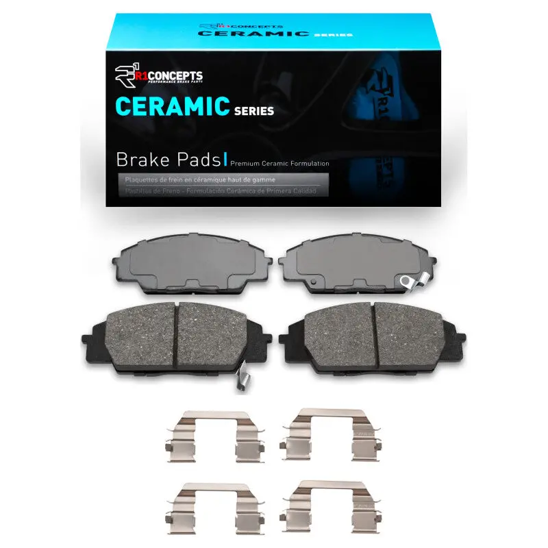 R1 00-11 Acura Csx Front Ceramic Brake Pads & Hardware Kit 1
