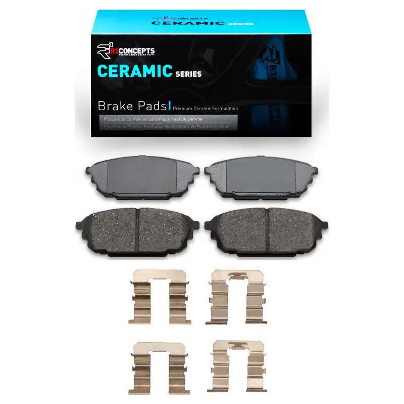 R1 01-03 Mazda Protege Rear Ceramic Pads & Hardware Kit 1