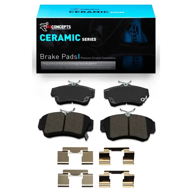 R1 01-10 Chrysler Pt Cruiser Front Ceramic Brake Pads & Hardware Kit 1