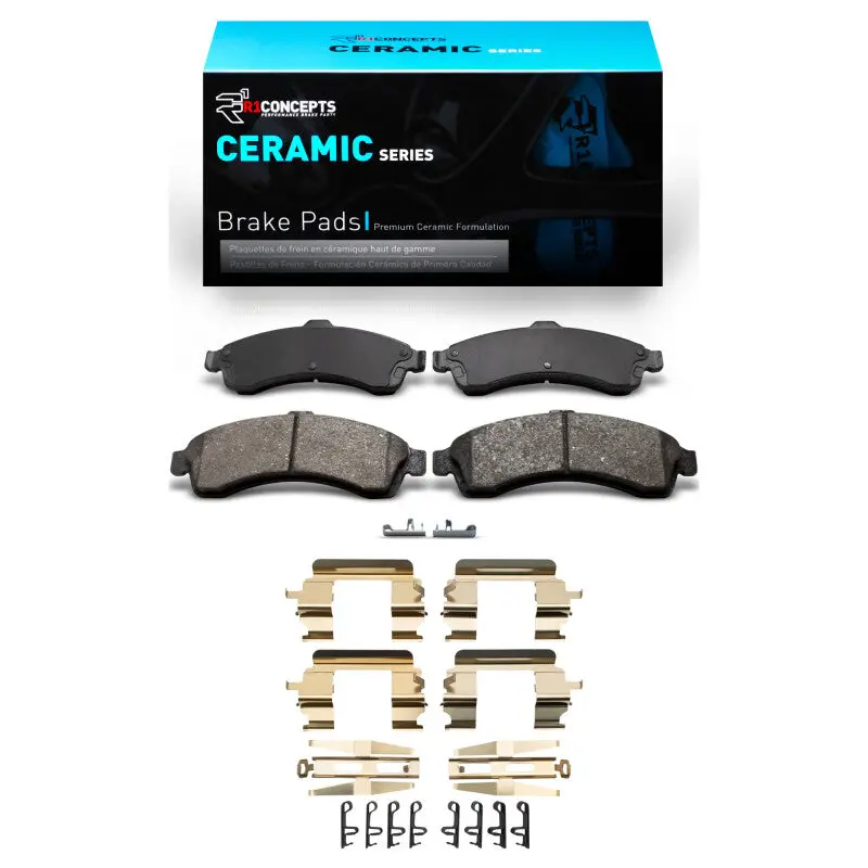 R1 02-05 Buick Rainier Front Ceramic Brake Pads & Hardware Kit 1
