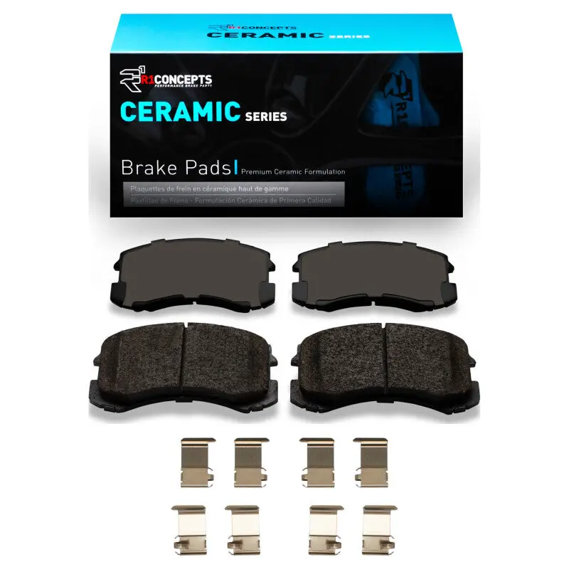 R1 02-07 Mitsubishi Lancer Front Ceramic Pads & Hardware Kit 1