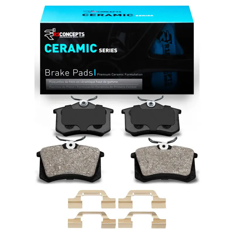 R1 03-06 Volkswagen Golf Rear Ceramic Pads & Hardware Kit 1