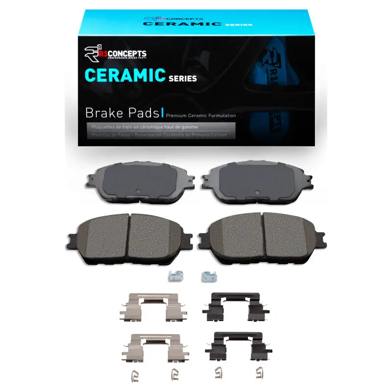 R1 04-10 Toyota Sienna Front Ceramic Brake Pads & Hardware Kit 1